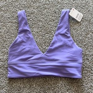 dark lavender align V neck bra